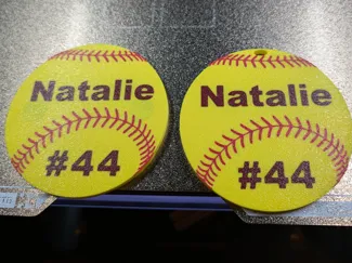 Softball Magnetic and Keychain Name Plate