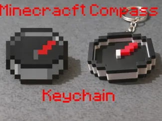 Minecraft Compass Keychain