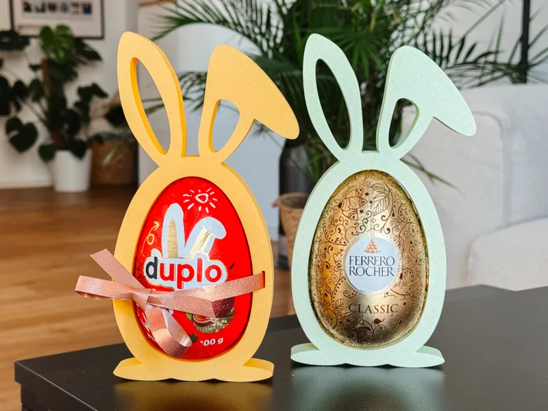 Hasen-Ei-Halter – Osterdekoration für Schoko-Eier