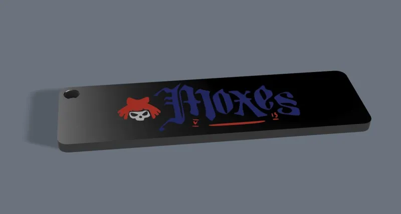 Cyberpunk Moxes logo keychain AMS