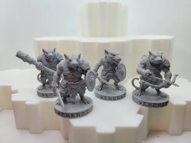 DnD - Wererat Set – 4 Miniaturen