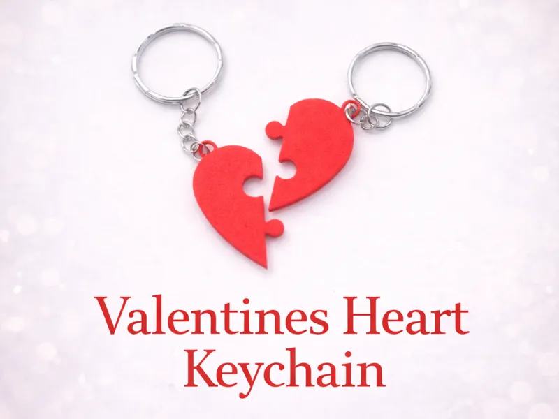 Valentines Heart Keychain