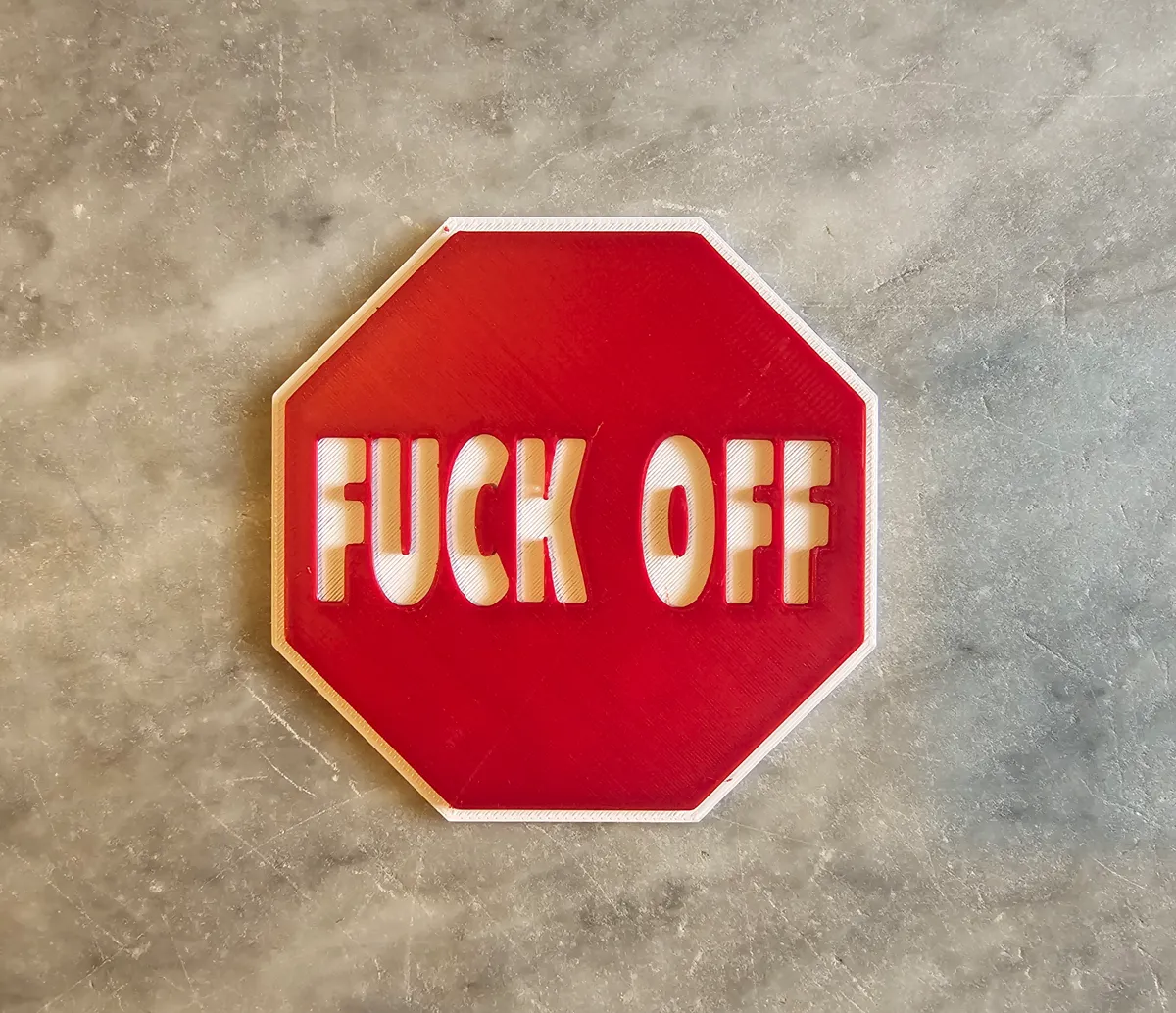 Hard stop revised sign - Free 3D Print Model - MakerWorld