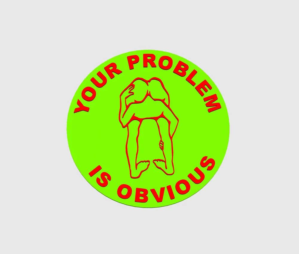 Obvious problem sign / badge by dubmehard - MakerWorld