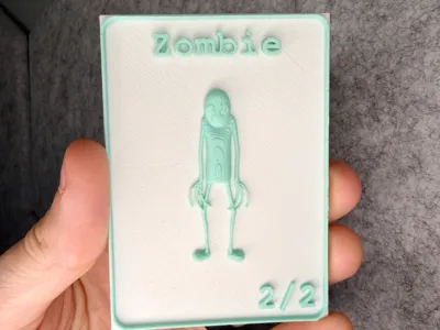 MTG Zombie Token (Salad Fingers)
