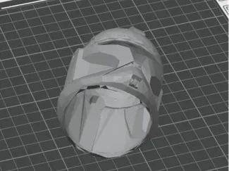 Low-poly clone trooper helmet