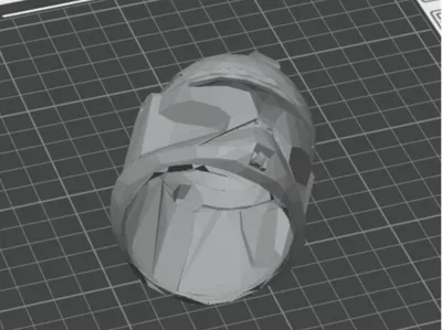 Low-poly clone trooper helmet