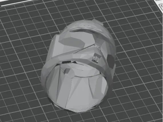 Low-poly clone trooper helmet