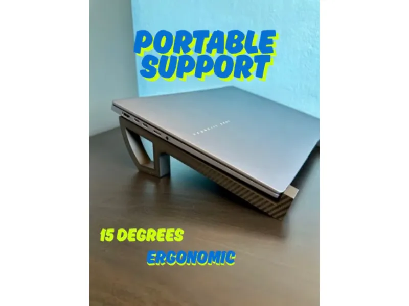 Soporte para portátil - Inclinación ergonómica 15º