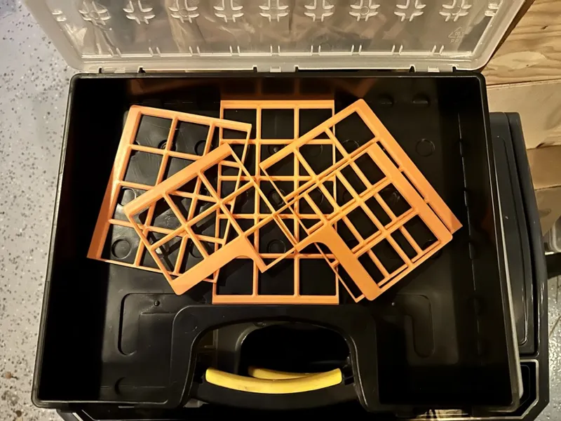 Gridfinity baseplates for Harbor Freight parts organizer - medium (cut)