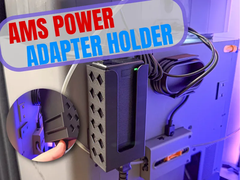 AMS 2 Pro - power adapter holder for P2S / X2D