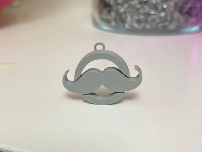 Mustache Keychain