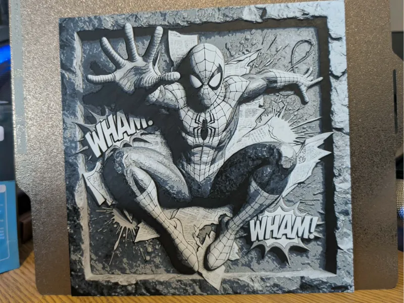 Spiderman slate style hueforge