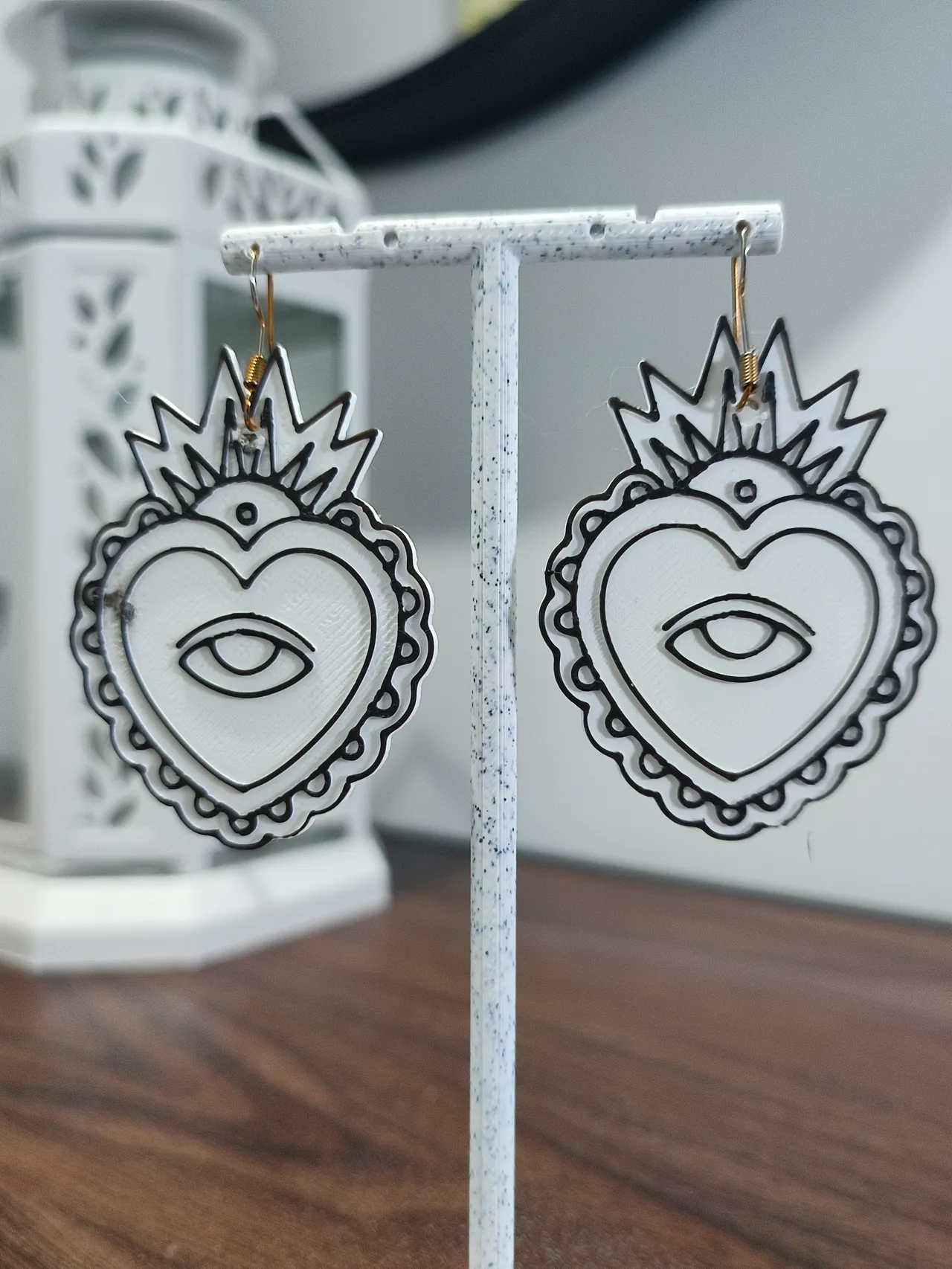 Aretes Sacro Corazón Minimal view 3