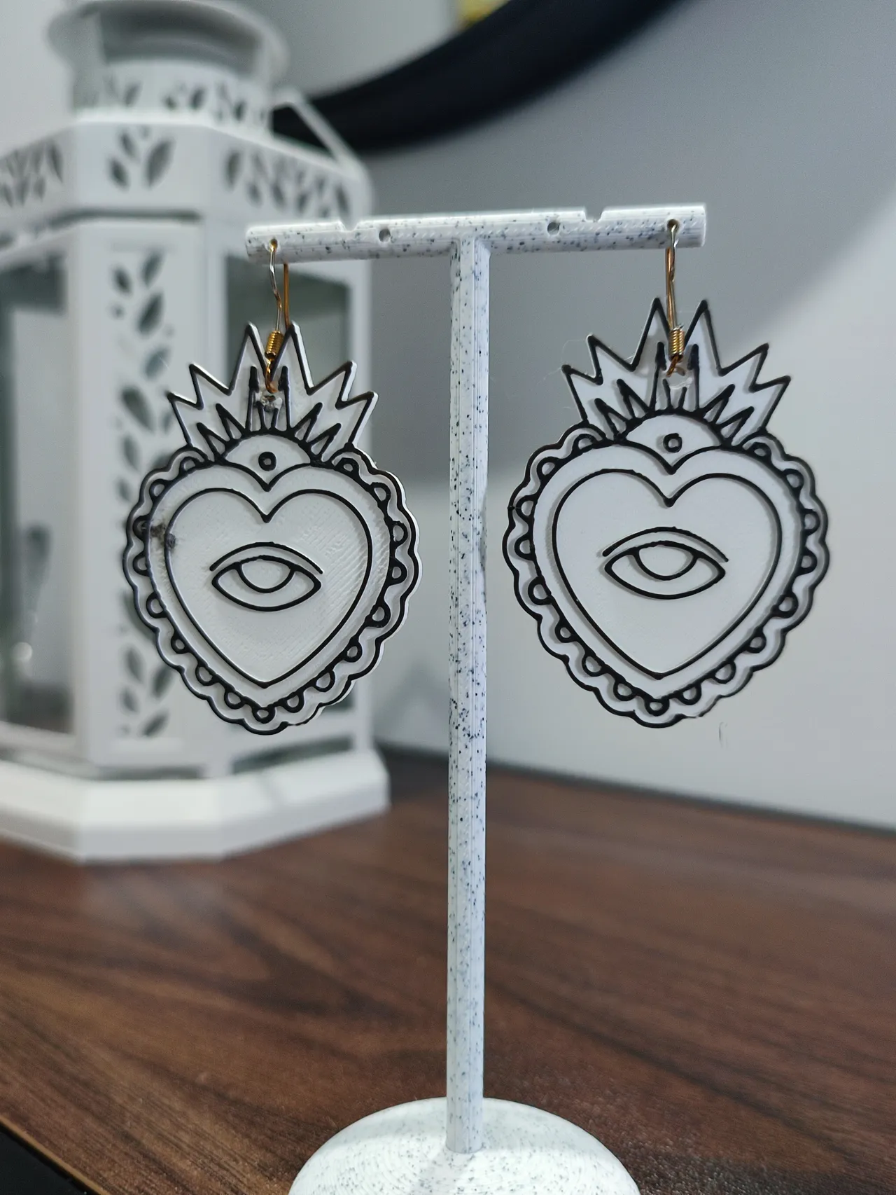 Aretes Sacro Corazón Minimal view 2