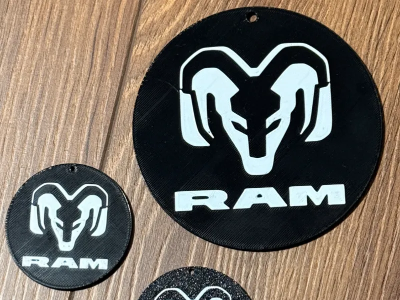 Ram Logo Round Tag