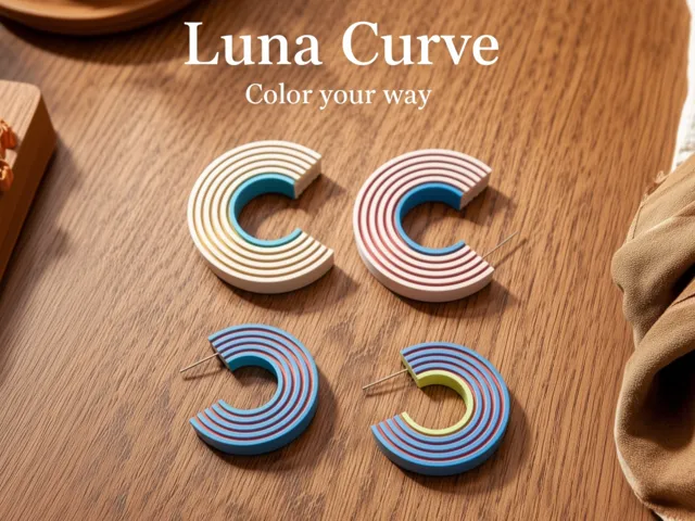 Luna Curve Earrings - Color your way
