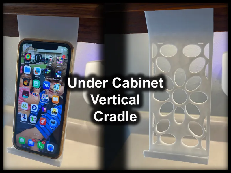 Under Cabinet Phone Cradle - Vertical