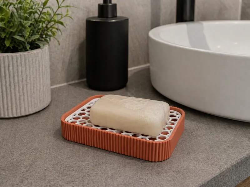 Premium Honeycomb Soap Dish - Japandi Style