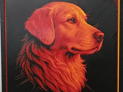 Hueforge Golden Retriever Decor ColorShade