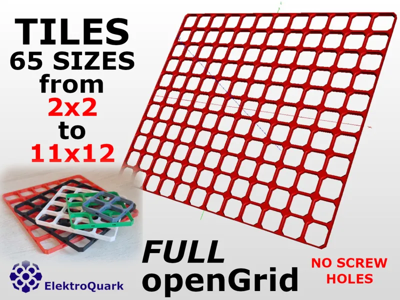 openGrid tiles Full size with NO screw holes