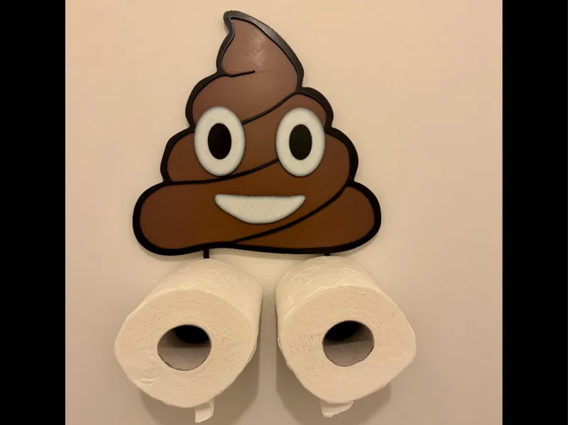 Toilet roll holder poop emoji (No AMS needed)