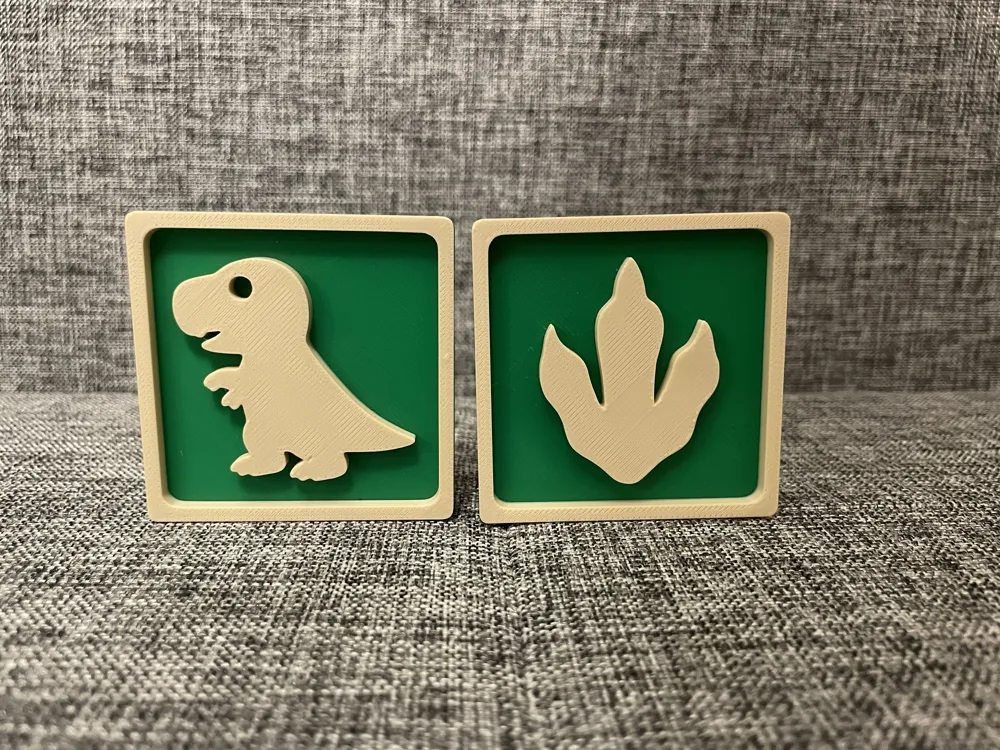 Dinosaur Themed Alphabet Block Tiles - Free 3D Print Model - MakerWorld