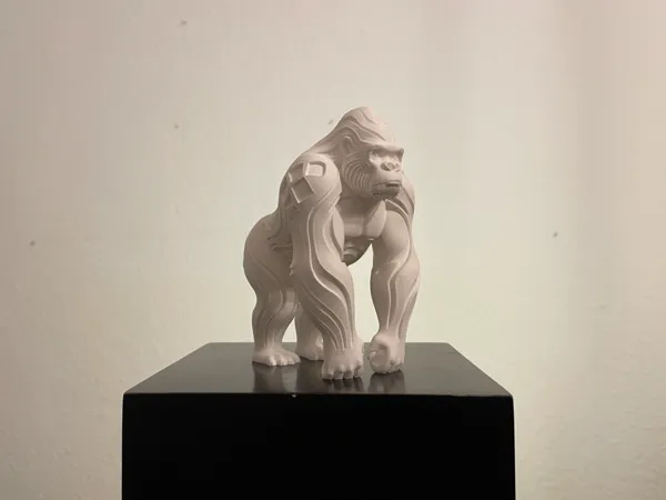 Sculpture hexagonale de gorille