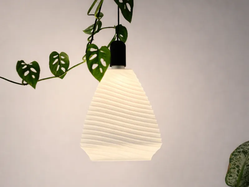 Twisted Pyramid Lampshade with Mount - VaseMode