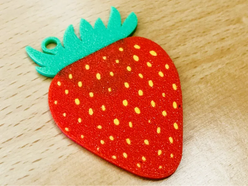 Strawberry Keychain - High and Low Detail Versions