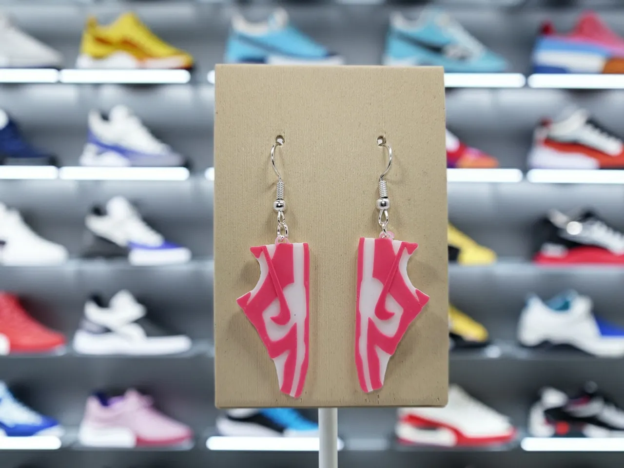 Nike dunk low Panda sneakerhead earrings view 4