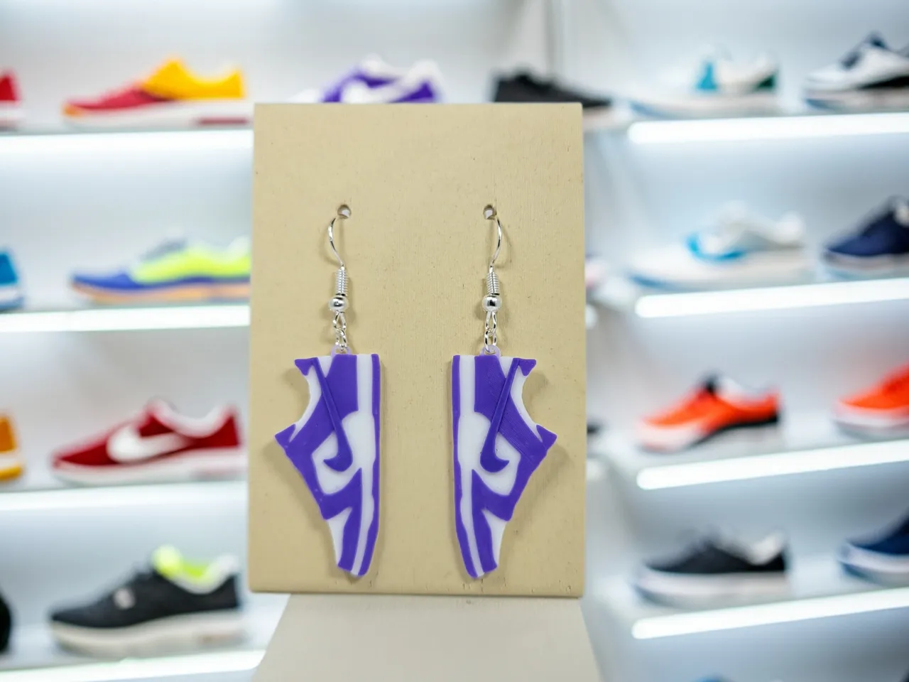 Nike dunk low Panda sneakerhead earrings view 3