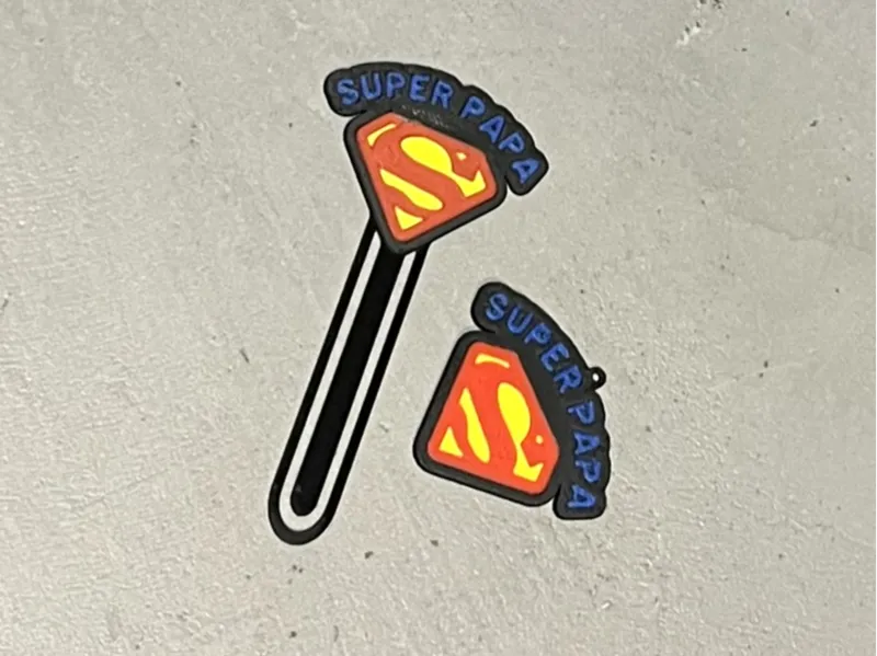 Super Papa - Porte clés et Marque Pages