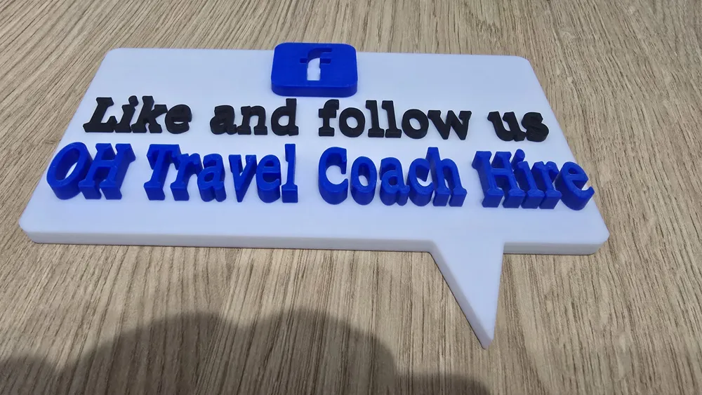 facebook business sign - Free 3D Print Model - MakerWorld