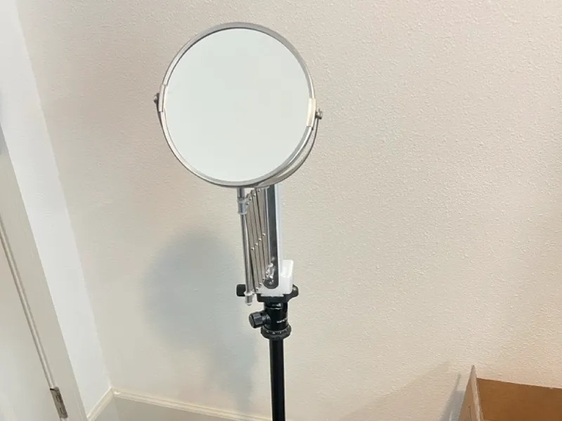 IKEA FRÄCK Mirror mount on K&F concept tripod