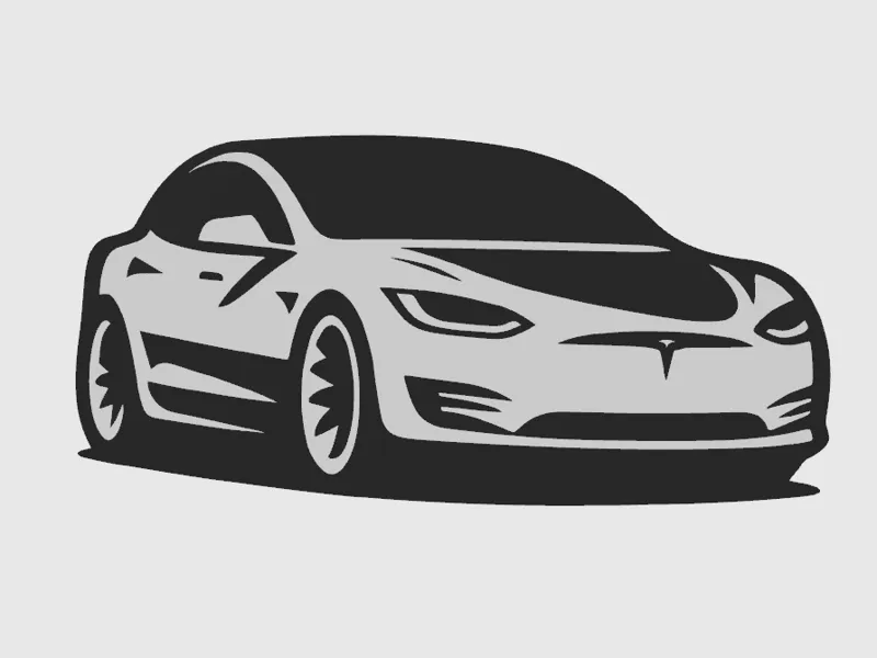 Tesla Model S Wall Art