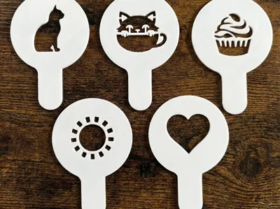 Cute Cats & Love – Coffee Stencil Pack