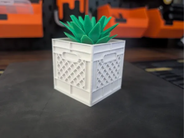 Cagette à plantes façon caisse à lait