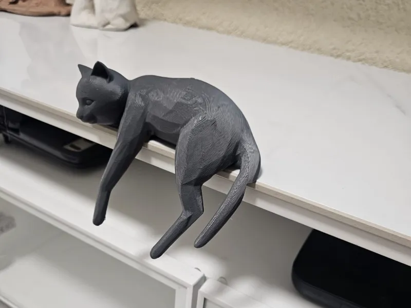 cat resting on the ledge