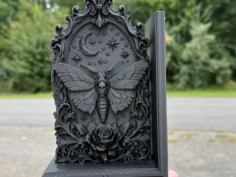 Modelo para impresión 3D: Deathshead Moth Bookend — referencia de MakerWorld