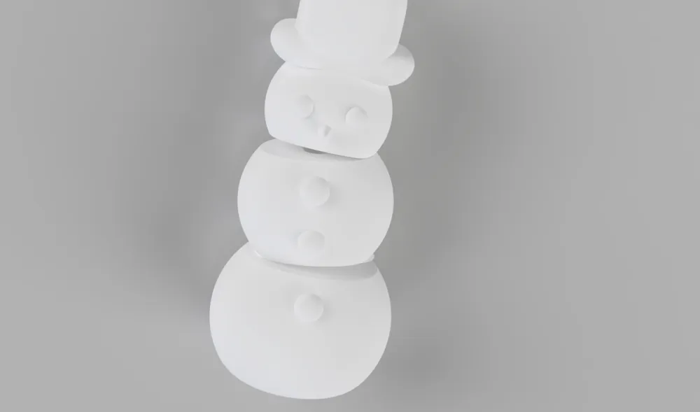 Print in Place Articulated Flexi Snowman - Free 3D Print Model - MakerWorld