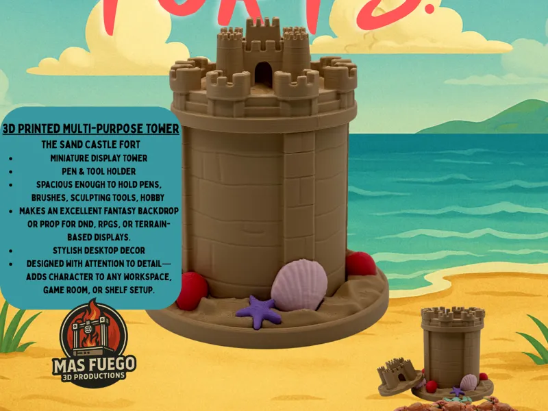 Sand Castle Tower - Fuego Forts - Mas Fuego 3D