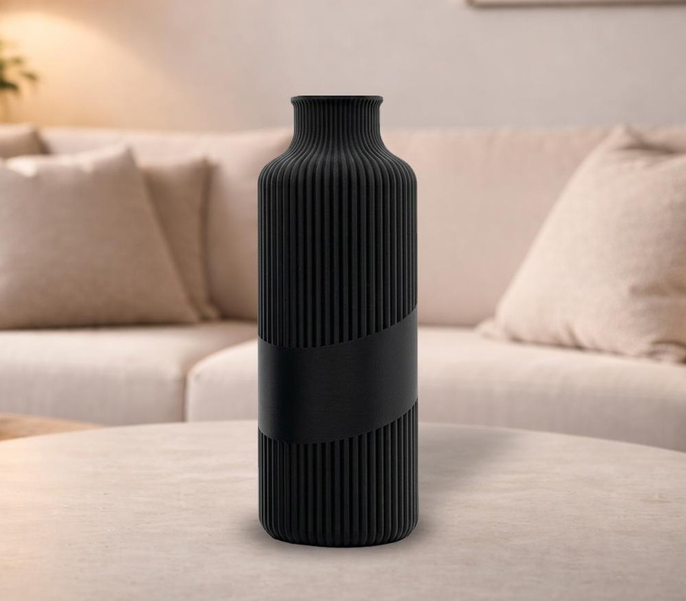 Miniatura 2 do modelo 3D Moderne gerippte Vase