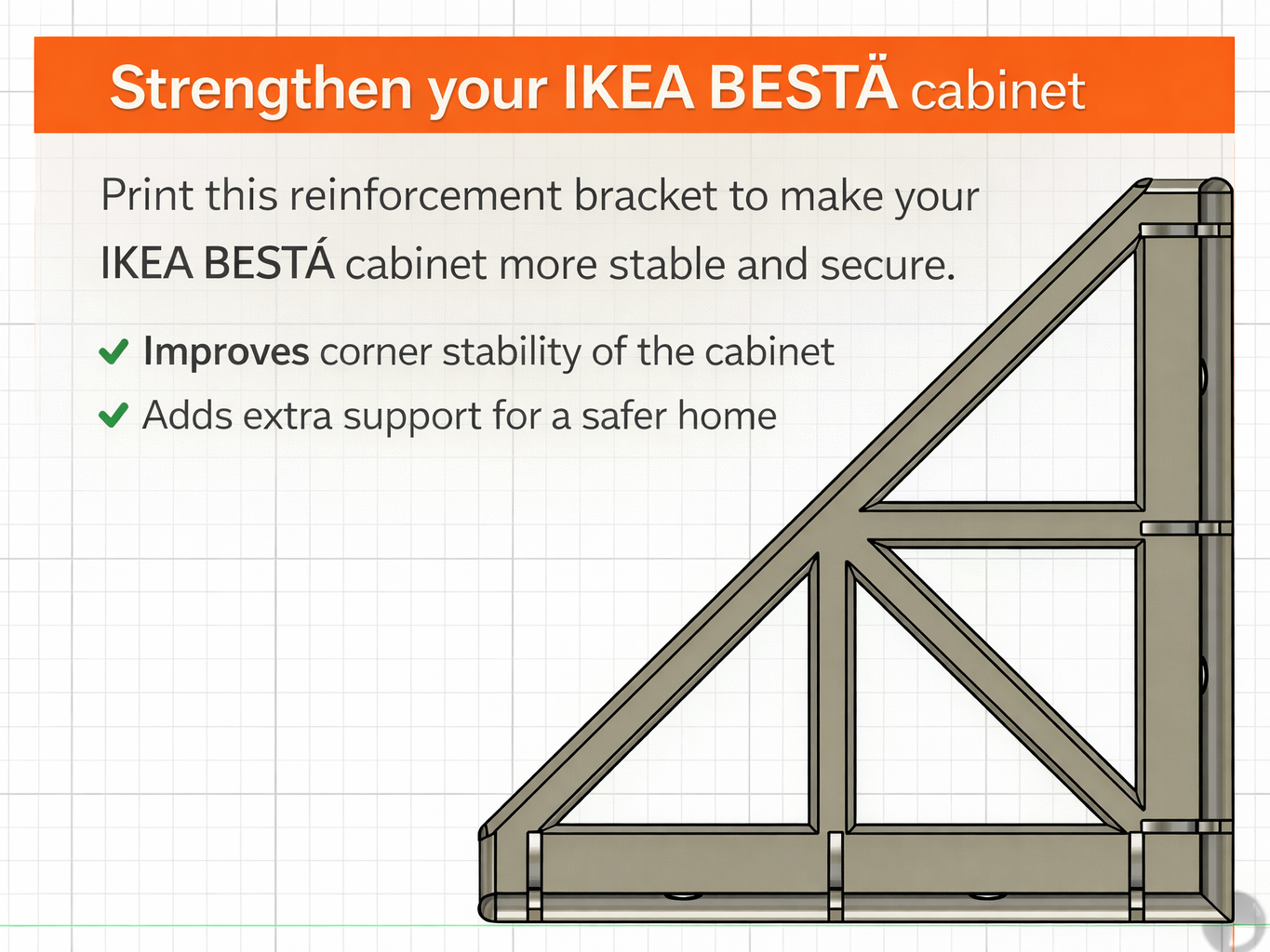 IKEA BESTÅ Corner Reinforcement Bracket