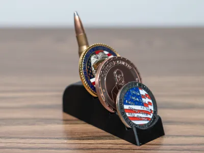 3 Challenge Coin Holder - w/Pen Holder Option