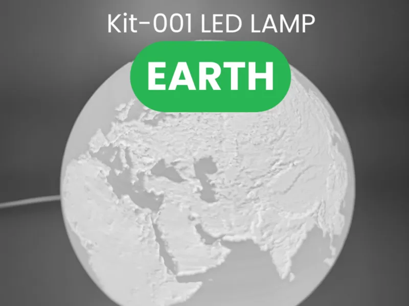 Earth Globe Lamp for LED kit 001