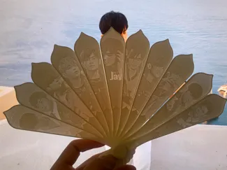 周杰伦-jay 11个人物 浮雕扇子