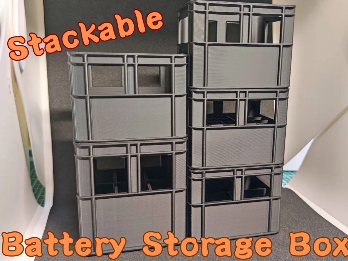Stackable Battery Organizer Beer Basket Design Support-Free - Free 3D ...