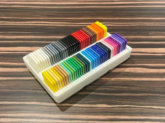 Gridfinity Bambu Filament Swatch Holder