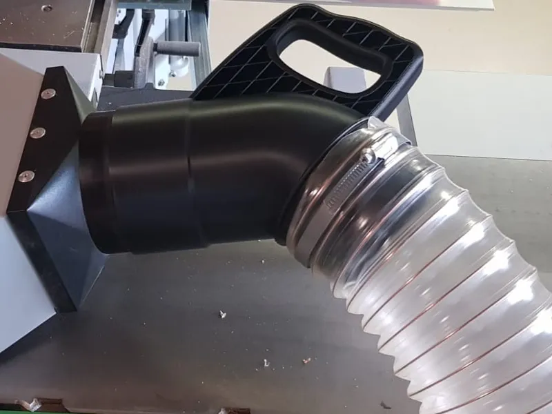 120/140mm Absauganschluss mit ergonomischem Griff